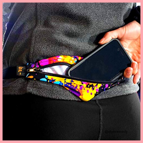 Running Belt with Expandable Pocket, Adjustable Waist, No-Bounce Fit